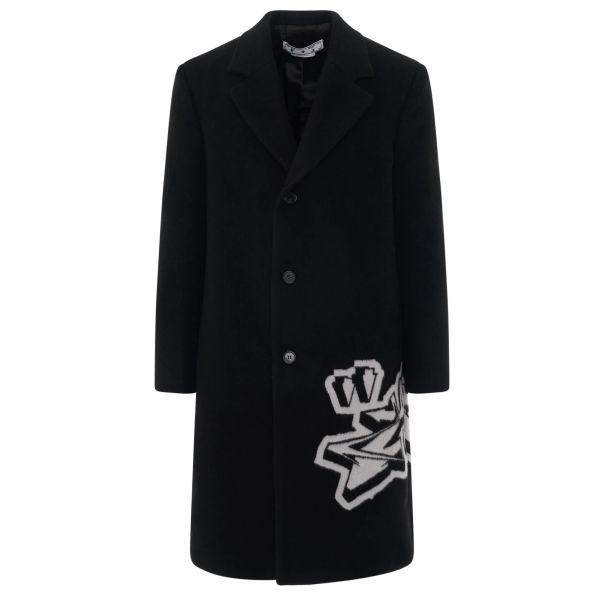 Off-White Graffiti Wool Skate Jas Zwart