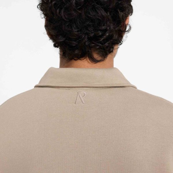 Represent Initial Boxy Quarter-Zip Pullover Beige – Bild 4