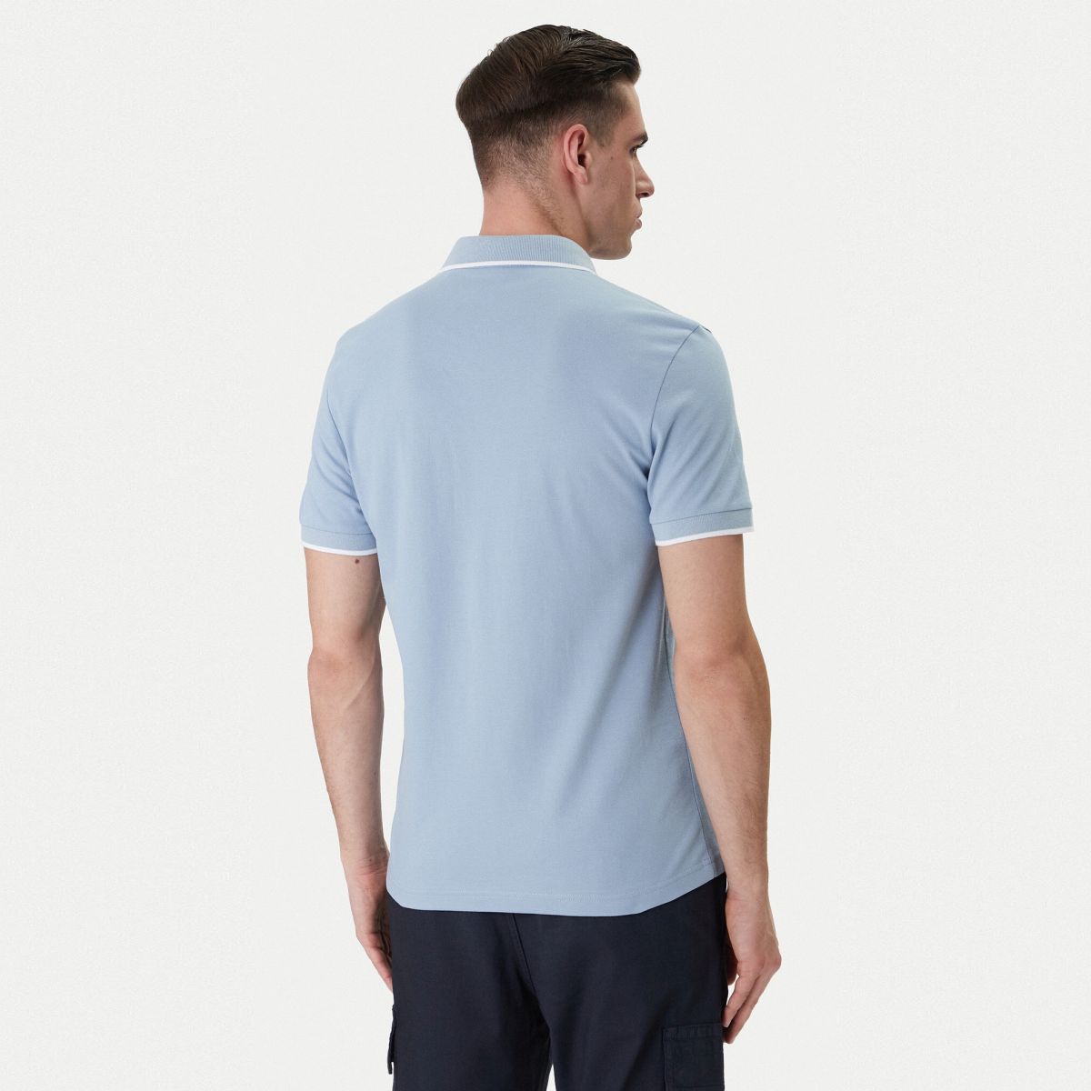 Boss Passertip Poloshirt Hellblau – Bild 3