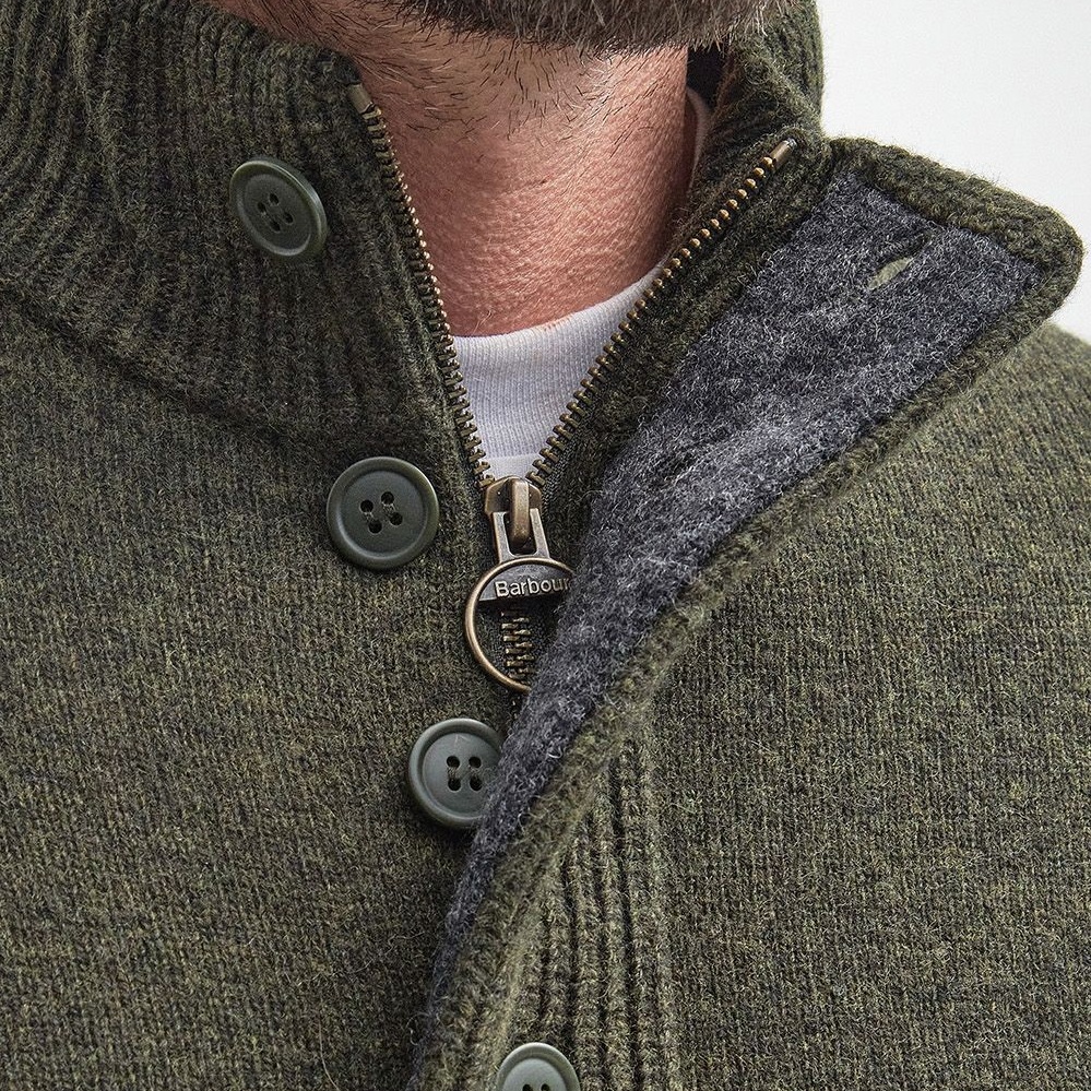 Barbour Essential Patch Half-Zip-Pullover Dunkelgrün – Bild 5
