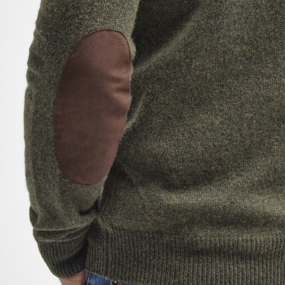 Barbour Essential Patch Half-Zip-Pullover Dunkelgrün – Bild 4